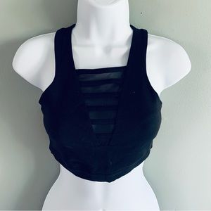 Exp Core sports bra size small black mesh chest